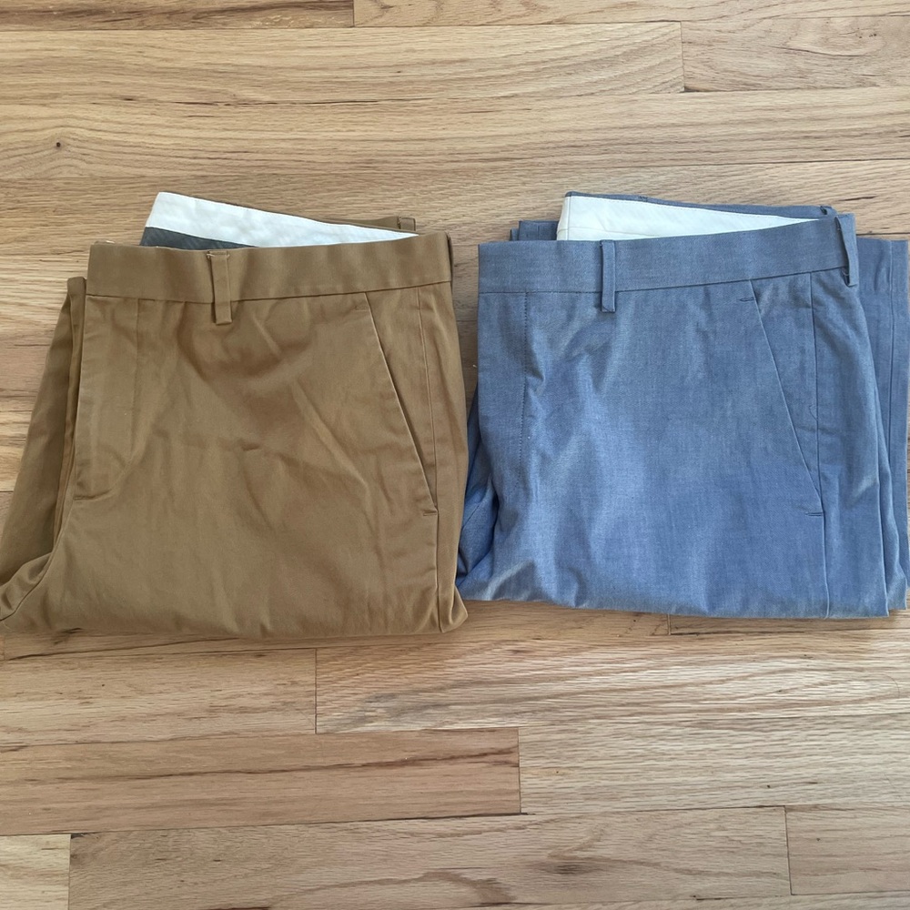 2 Express Men's Khaki and Blue Chinos Size 34/32